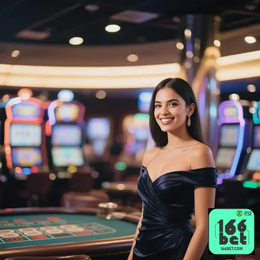 Imagem de um casino online representando 166bet, destaque para variedade de jogos e entretenimento no site 166bet.